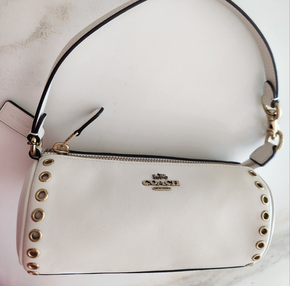 Coach Nolita Mini Barrel Bag In Chalk White - Picture 5 of 16
